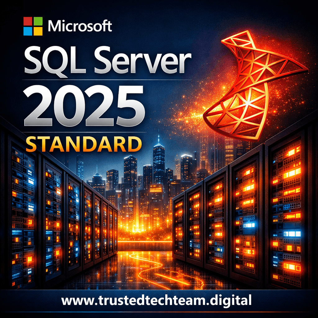 SQL Server 2025 Standard – Genuine Perpetual License | Digital Delivery