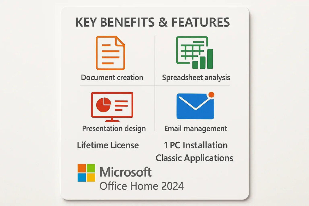 Microsoft Office Home 2024 Lifetime License for 1 PC | Word, Excel, PowerPoint & Outlook - ustrustedtech