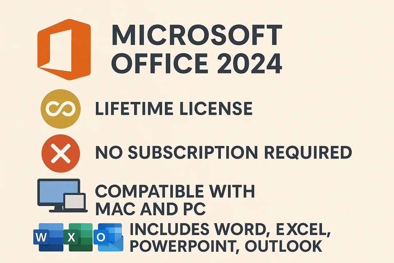 Microsoft Office 2024 Lifetime License for Home & Business - Unlock Seamless Productivity - ustrustedtech