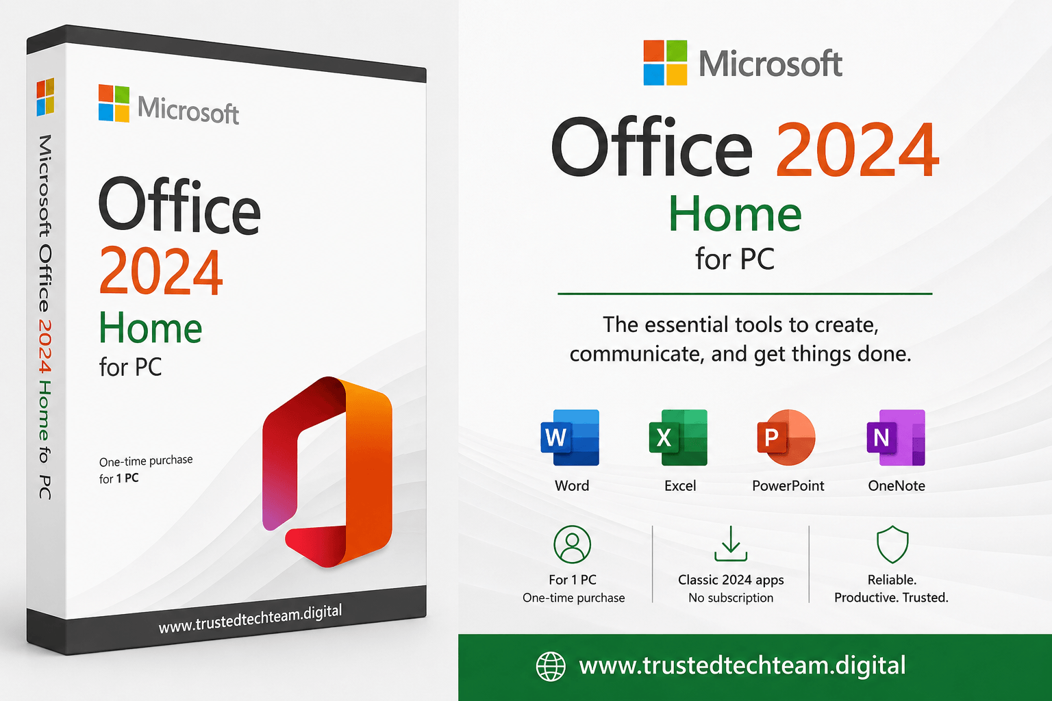 Microsoft Office 2024 Home PC - Microsoft One-PC License