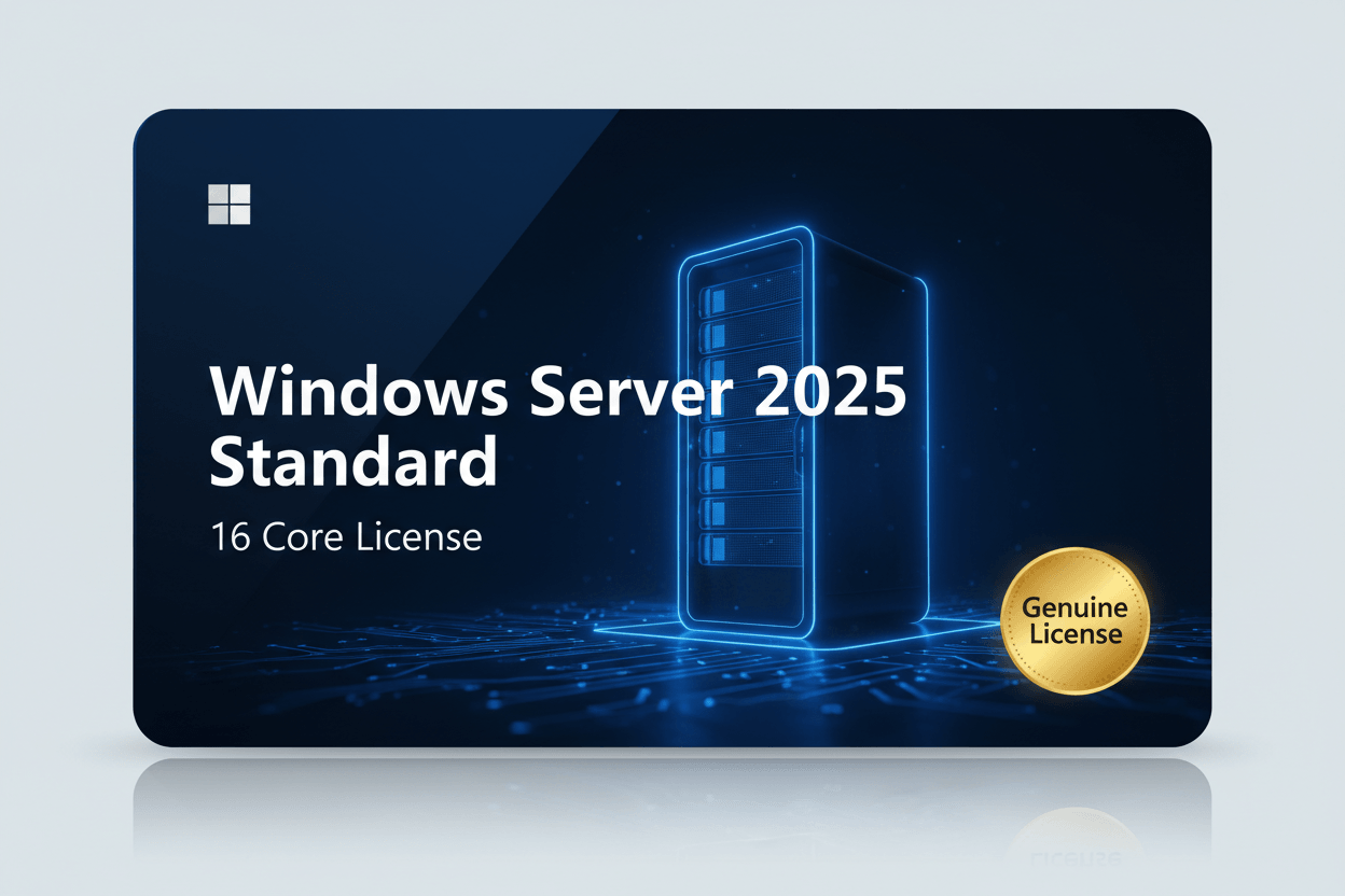 Microsoft Windows Server 2025 Standard – 16 Core License (EP2-25187) | Genuine Perpetual Key